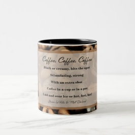 Taza Bicolor Café café café café 11 oz mug, negro