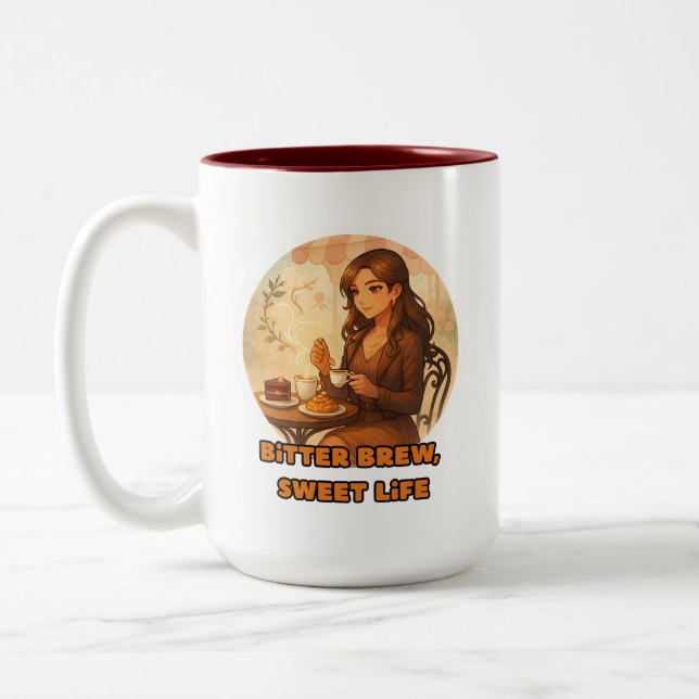 Taza Bicolor café café café elegante mug (Izquierda)