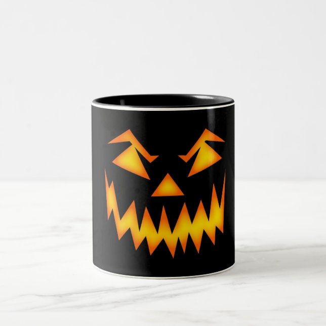 Taza Bicolor Café cerámico Cara de Mug-Halloween (Centro)