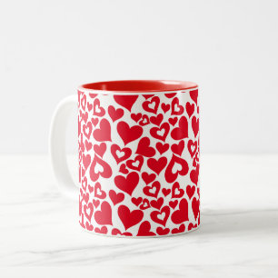 Taza Bicolor Café cerámico Corazón Mug-Valentine
