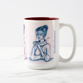 Taza Bicolor Café Chica Mug