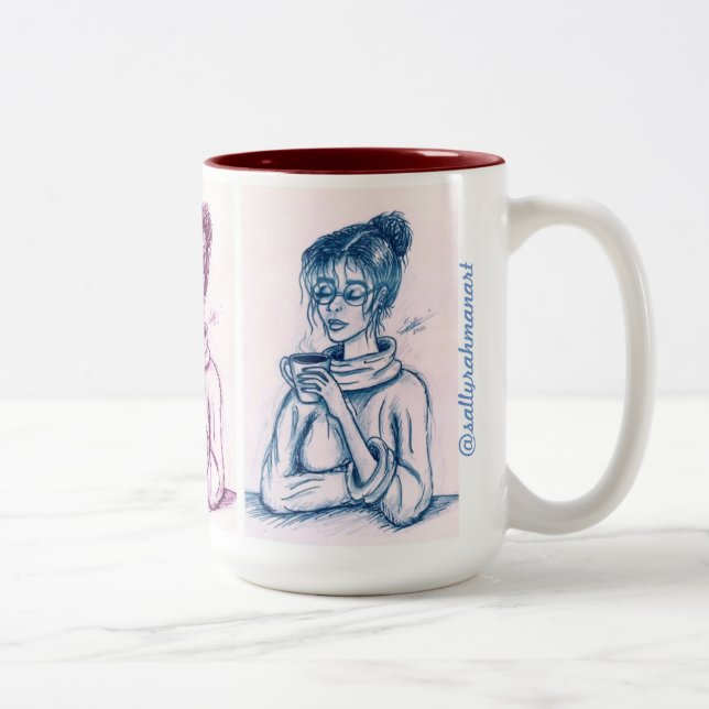 Taza Bicolor Café Chica Mug (Derecha)