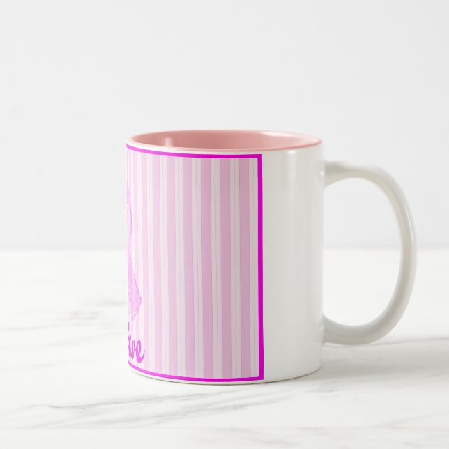 Taza Bicolor Café Cinta Rosa Mug (Derecha)