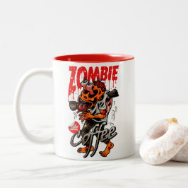 Taza Bicolor Café como Zombie