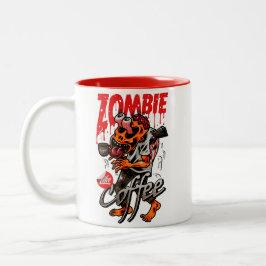 Taza Bicolor Café como Zombie