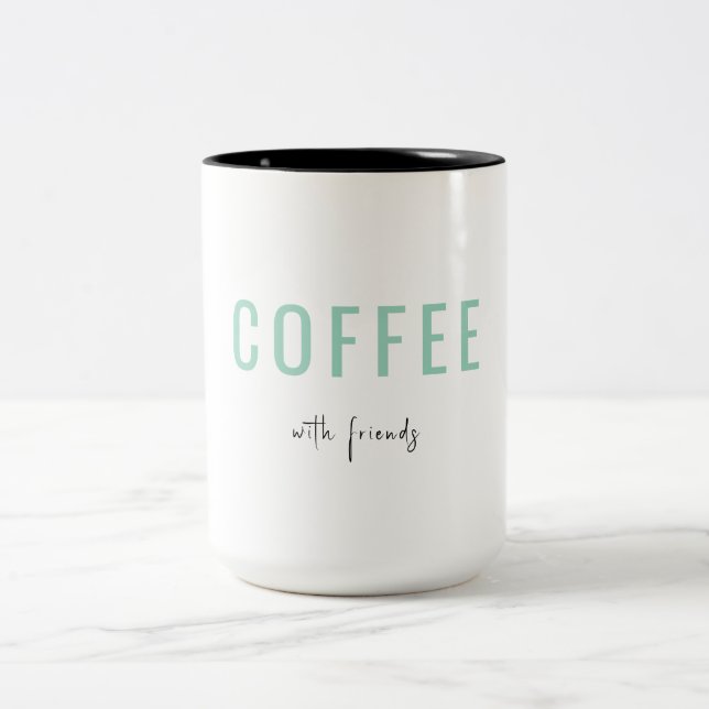 Taza Bicolor Café con amigos (Centro)