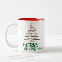 Taza Bicolor Café con caramelos Feliz Navidad Muñeca decorativa