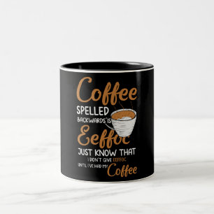 Taza Bicolor Café con dos tonos hacia atrás