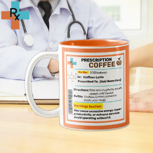 Taza Bicolor Café con receta de cortesía personalizada