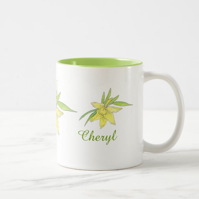 Taza Bicolor Café Daffodil personalizado (Derecha)