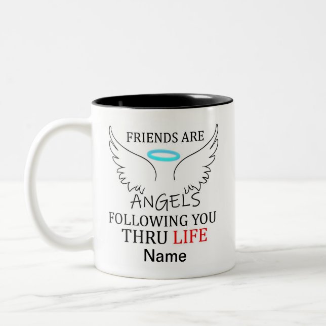 Taza Bicolor Café de amistad personalizable (Izquierda)
