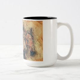 Taza Bicolor Café de caballos