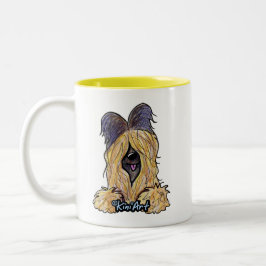 Taza Bicolor Café de dos tonos KiniArt Tawny Briard