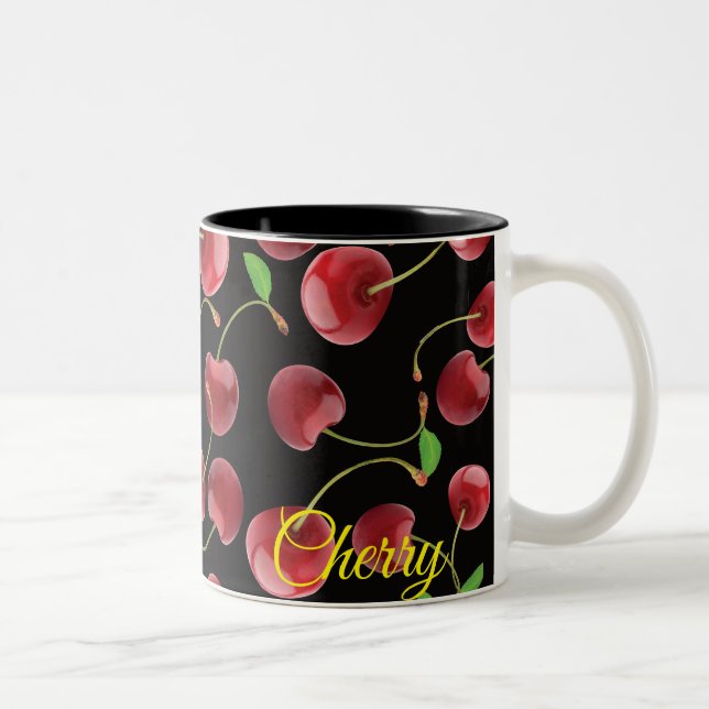 Taza Bicolor Café de dos tonos negro Cherry-Mug (Derecha)