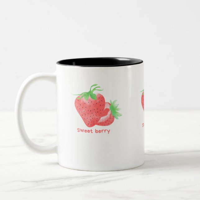 Taza Bicolor Café de fresa cutánea (Izquierda)