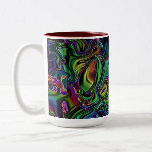 Taza Bicolor Café de fusión del cerebro Mug