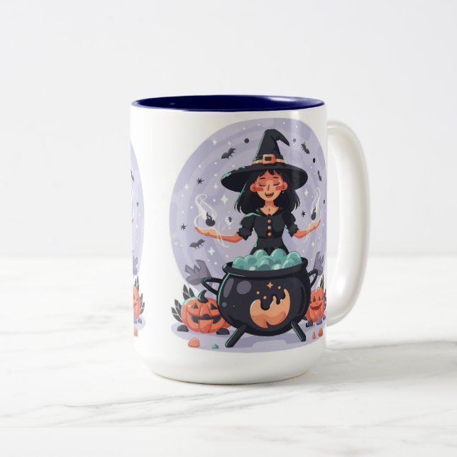 Taza Bicolor Café de Halloween (Anverso derecho)
