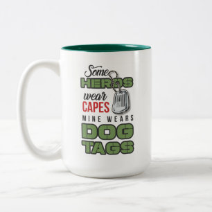 Taza Bicolor Café de héroe militar Mug