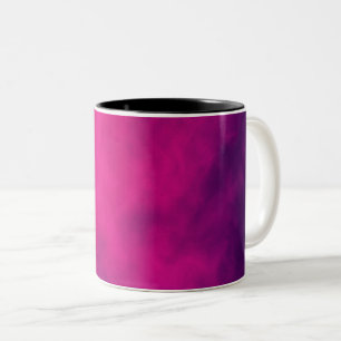 Taza Bicolor Café de humo rosa y morado - Personalizable