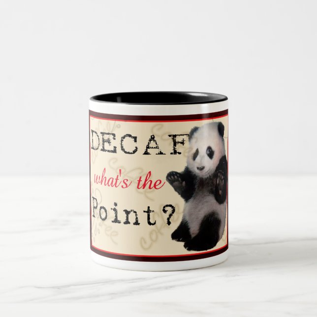 Taza Bicolor Café de la panda del Decaf (Centro)