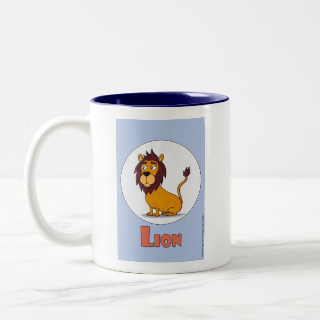 Taza Bicolor Café de león - L es para león (Izquierda)