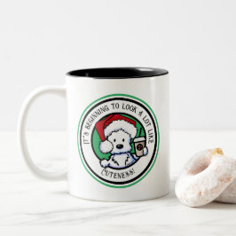 Taza Bicolor Café de los Navidades KiniArt Westie