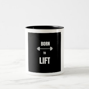 Taza Bicolor Café de Motivación Gimnasio de Powerlifting Nacido