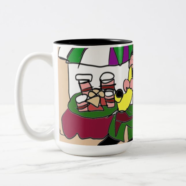 Taza Bicolor Café de otoño de jazz (Izquierda)