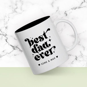 Taza Bicolor Café de papá personalizado con nombres de niños