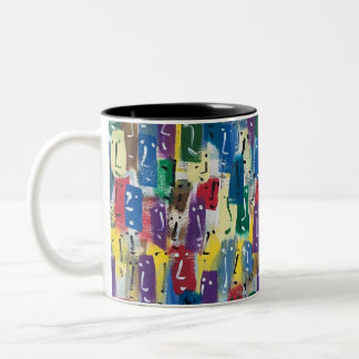Taza Bicolor Café de peluche con amigos