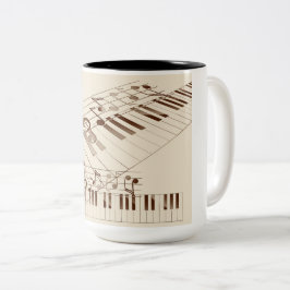 Taza Bicolor Café de piano