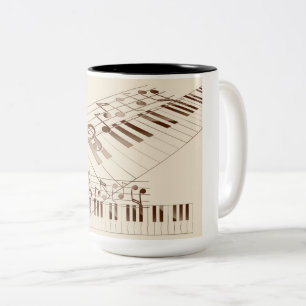 Taza Bicolor Café de piano