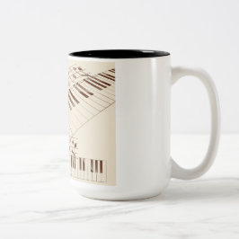 Taza Bicolor Café de piano