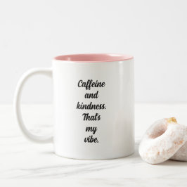Taza Bicolor Café de vibraciones positivas para los amantes de 
