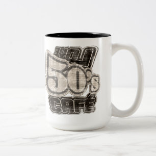 Taza Bicolor Cafe de Vintage Love 50's - Mug
