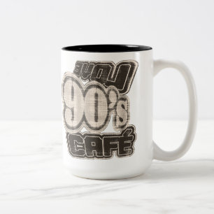 Taza Bicolor Cafe de Vintage Love 90's - Mug