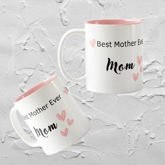 Taza Bicolor Café del Día de la Madre "Mejor Mamá de la Histori