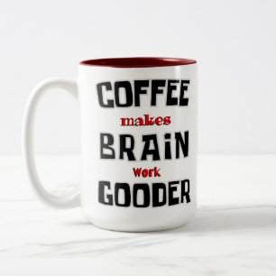 Taza Bicolor Café Divertido Hace que el Cerebro Funcione Mejor