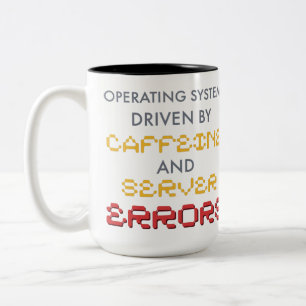 Taza Bicolor Café divertido para programadores y errores del se