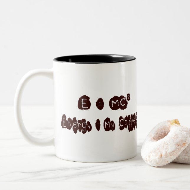 Taza Bicolor Café E=MC (Con donut)