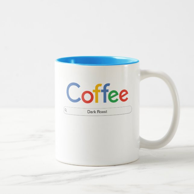 Taza Bicolor Café En Google Font (Derecha)