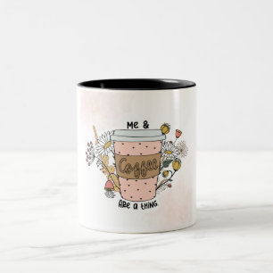 Taza Bicolor Café estético marrón y crema