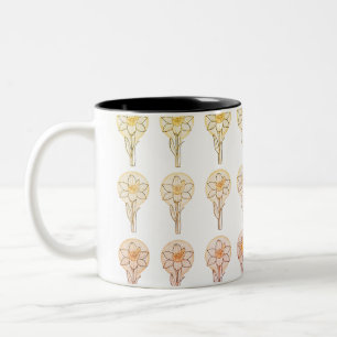 Taza Bicolor Café floral Mug