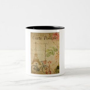Taza Bicolor Café francés de postales