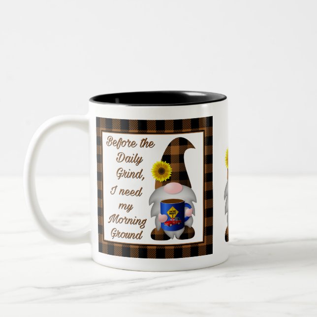 Taza Bicolor Café Gnome del Camión Rojo (Izquierda)