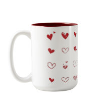 Café impreso en el corazón personalizado