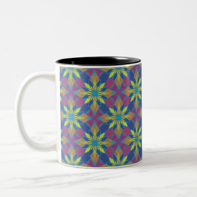 Taza Bicolor Café Kaleidoscópico Mug (Izquierda)