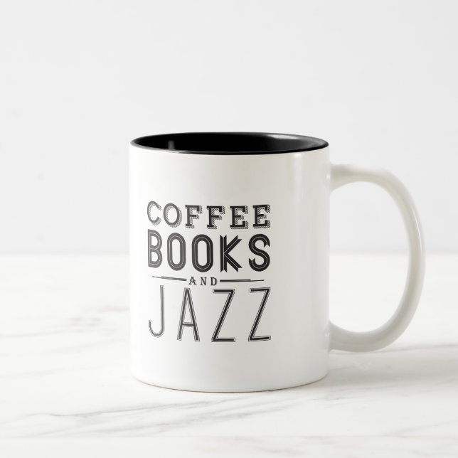 Taza Bicolor Café, libros y jazz (Derecha)