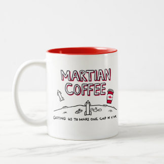 Taza Bicolor Café marciano - Mug - Llevándonos a Marte...
