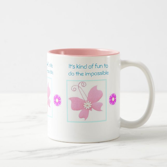 Taza Bicolor Café mariposa Mug (Derecha)